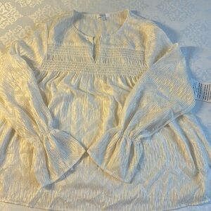 Maette large cream/gold blouse